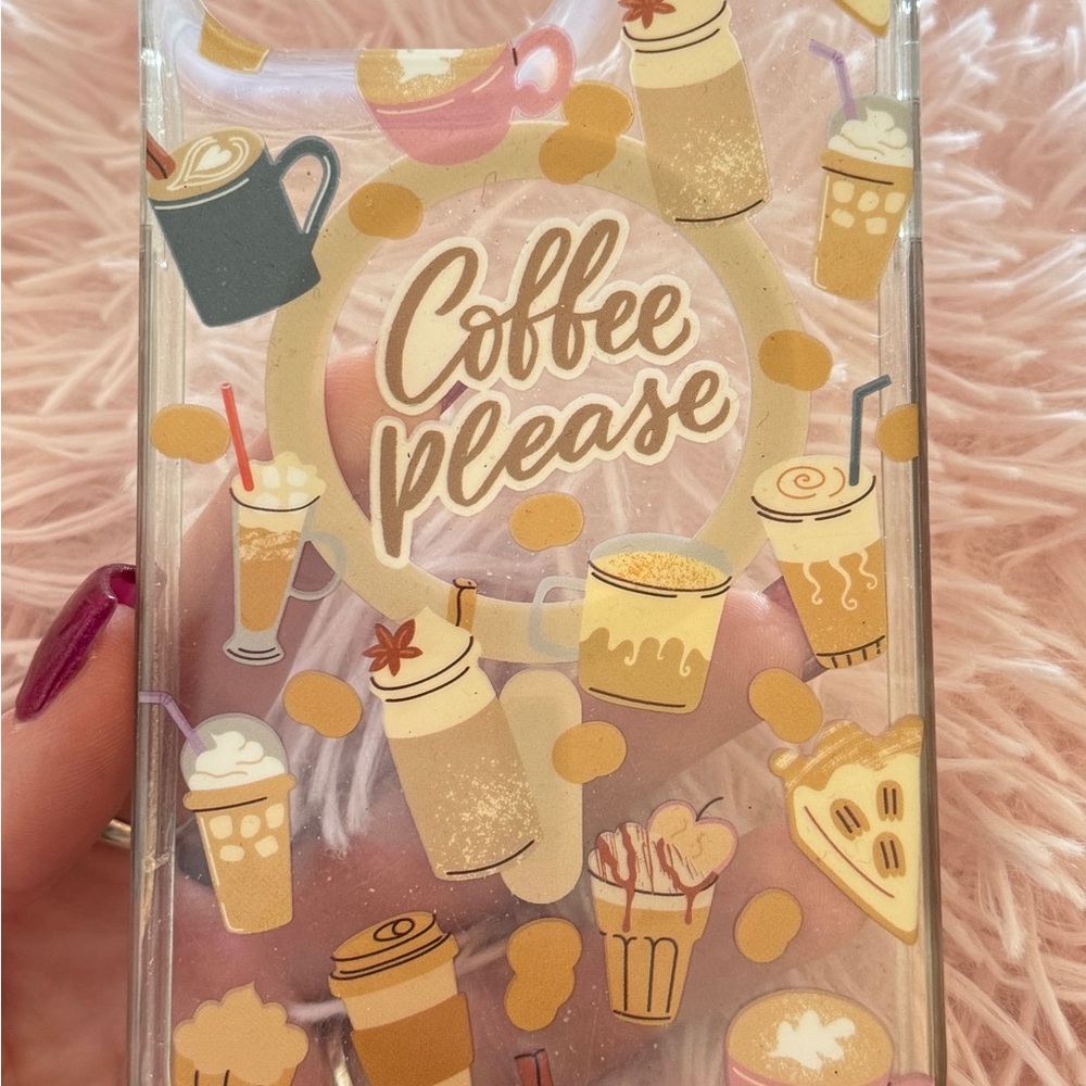Coffee Please Clear Phone Case